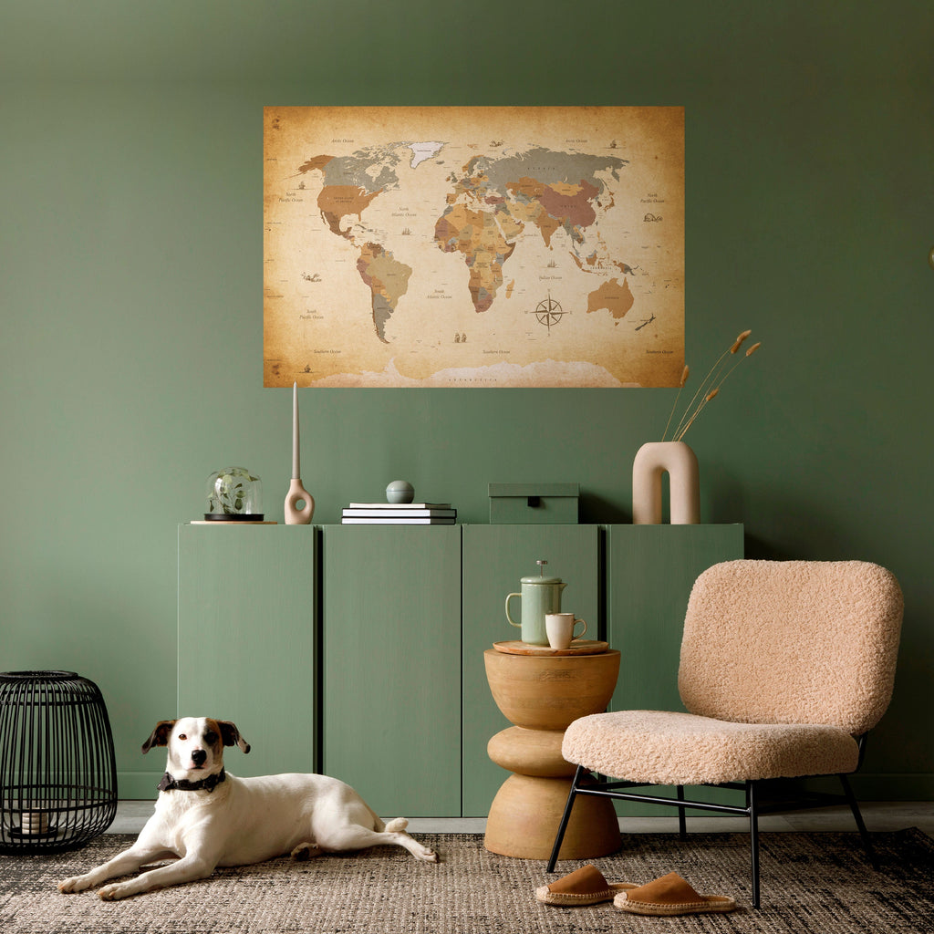 MYSTICAL MAP ODYSSEY Peel and Stick Horizontal Poster