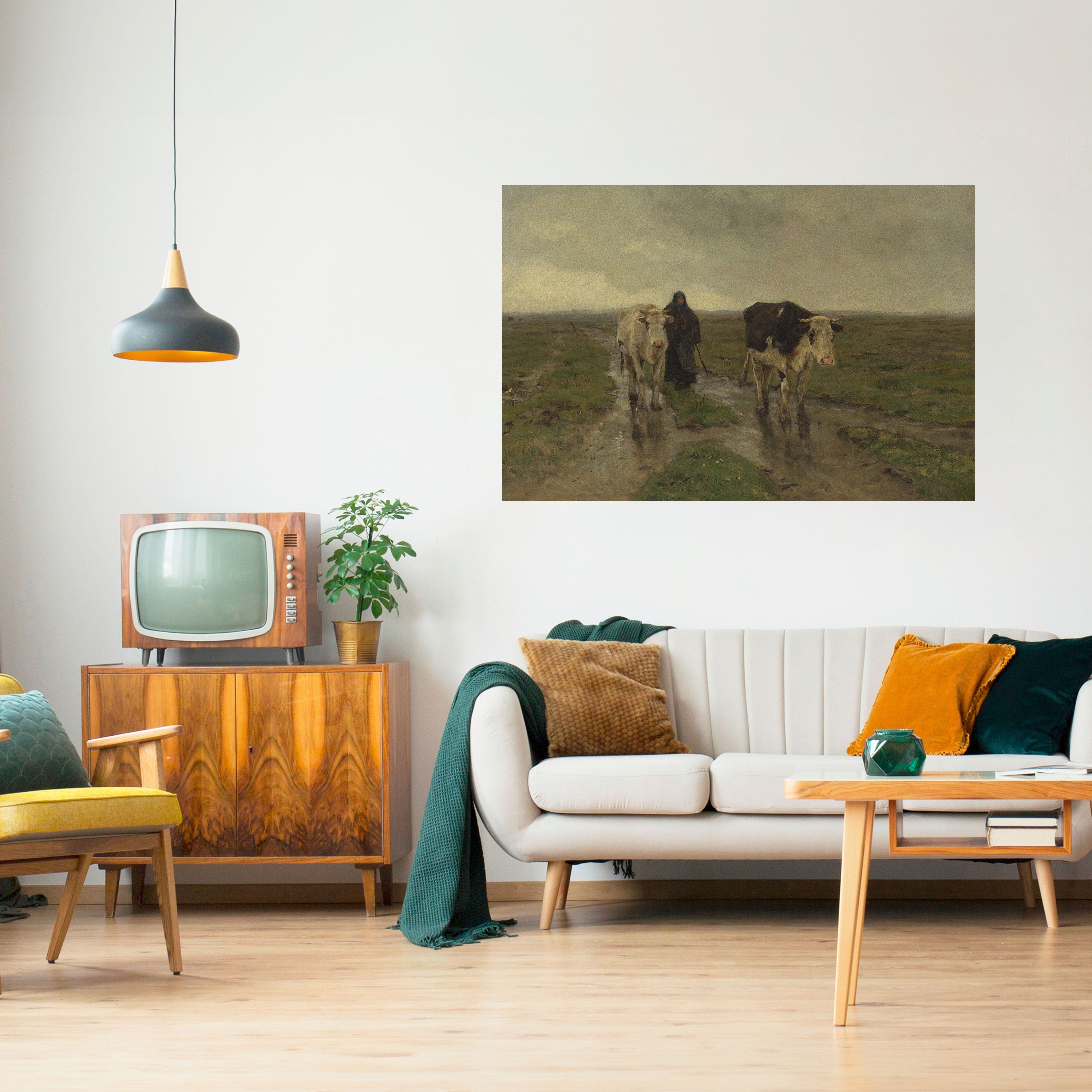 RAINY REFLECTIONS Peel and Stick Horizontal Poster