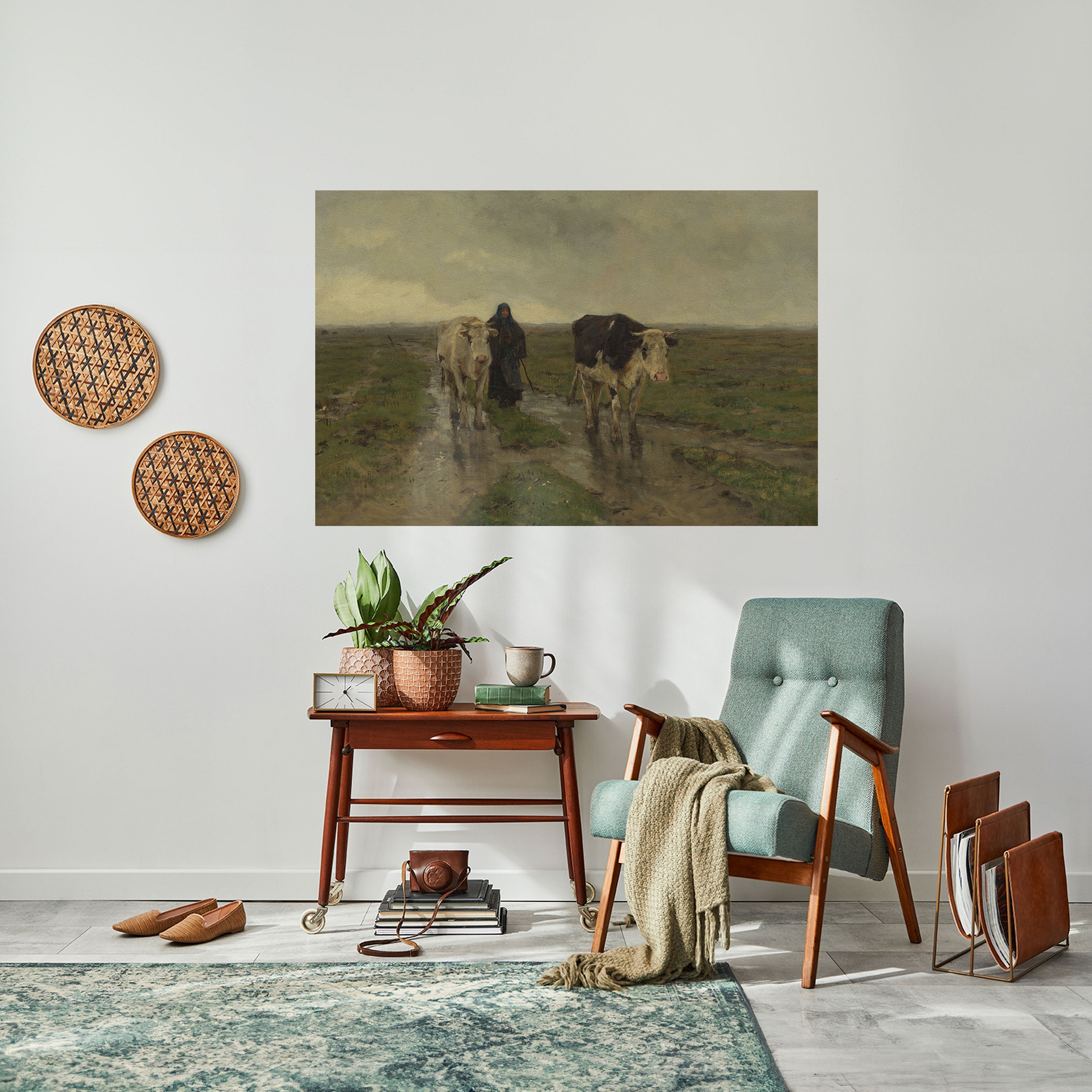 RAINY REFLECTIONS Peel and Stick Horizontal Poster