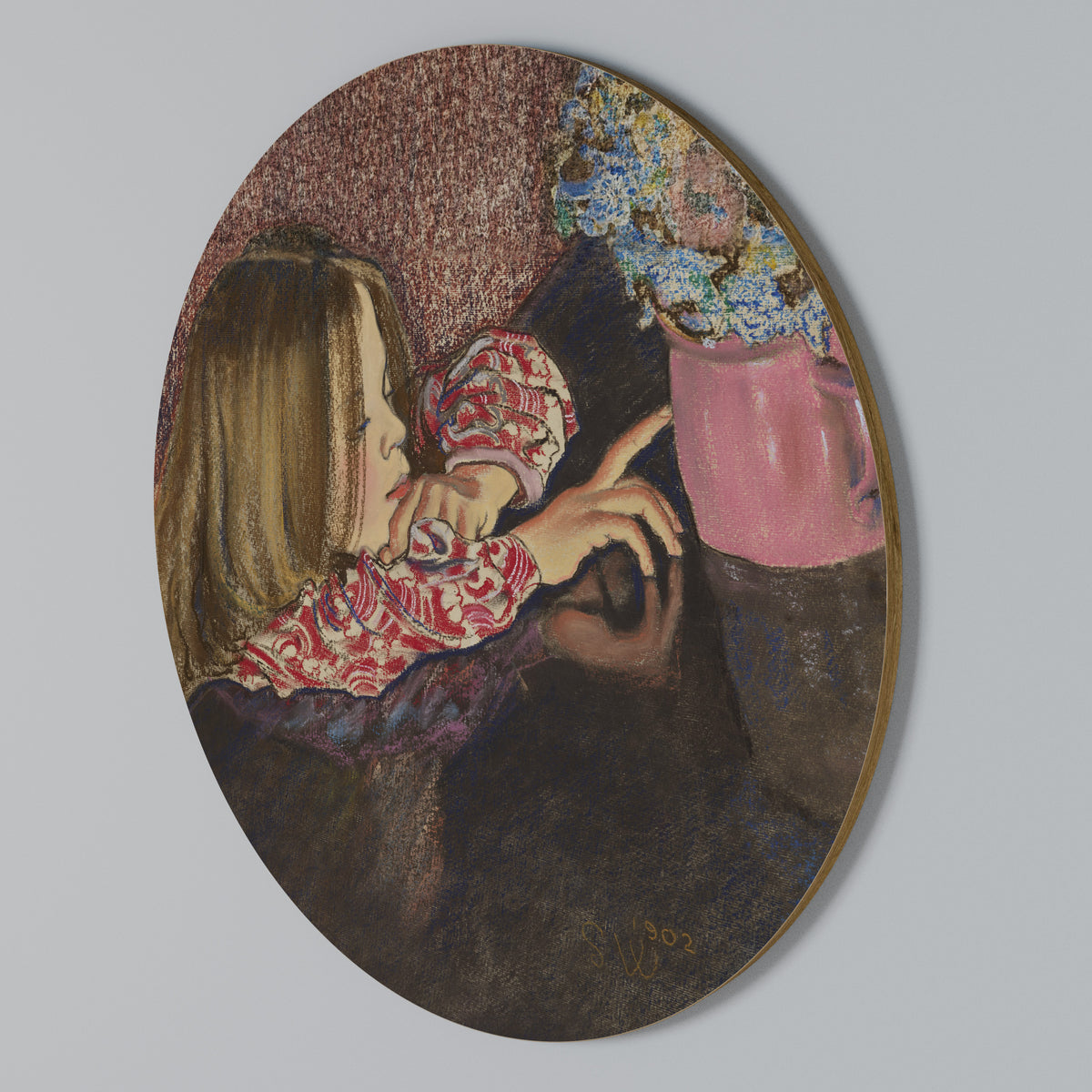 CHILDLIKE WONDER Arte de Parede Redonda