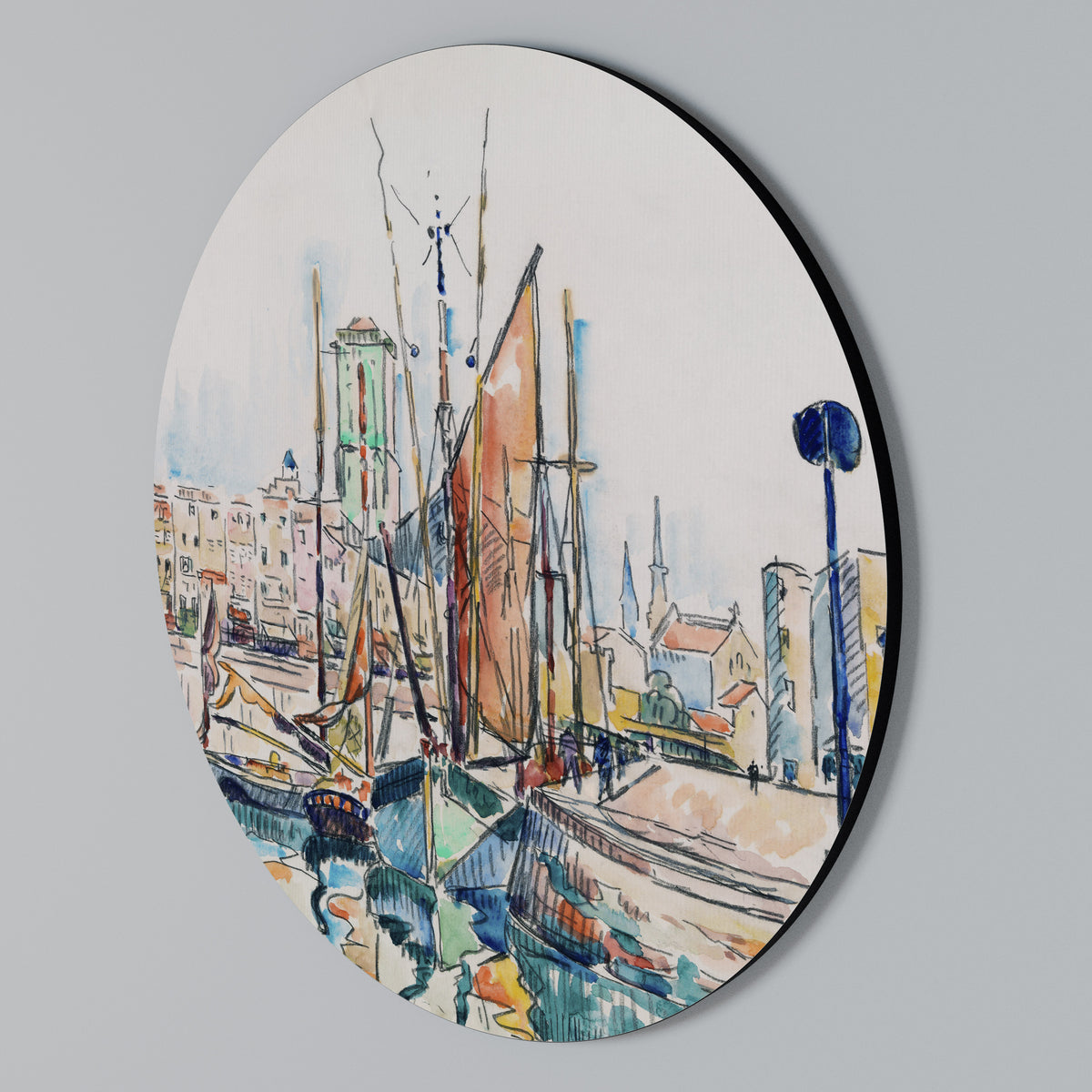 LA ROCHELLE Arte de Parede Redonda