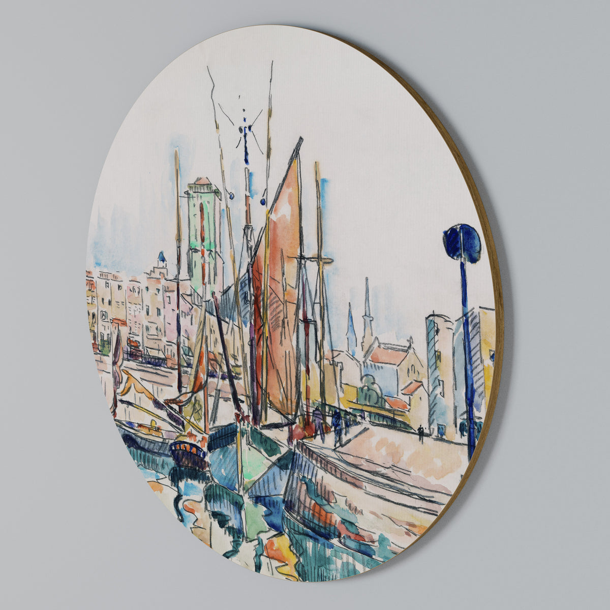 LA ROCHELLE Arte de Parede Redonda
