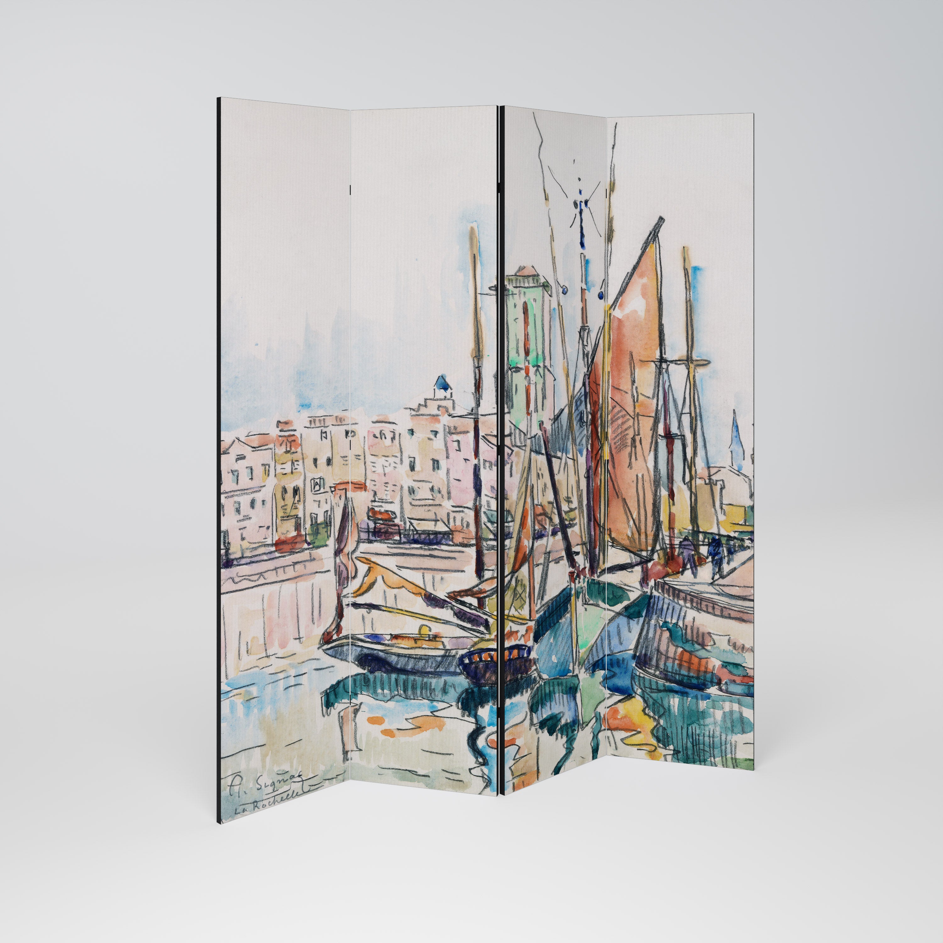 LA ROCHELLE Biombo de 4 Painéis