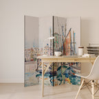 LA ROCHELLE Decorative 4-Panel Room Divider