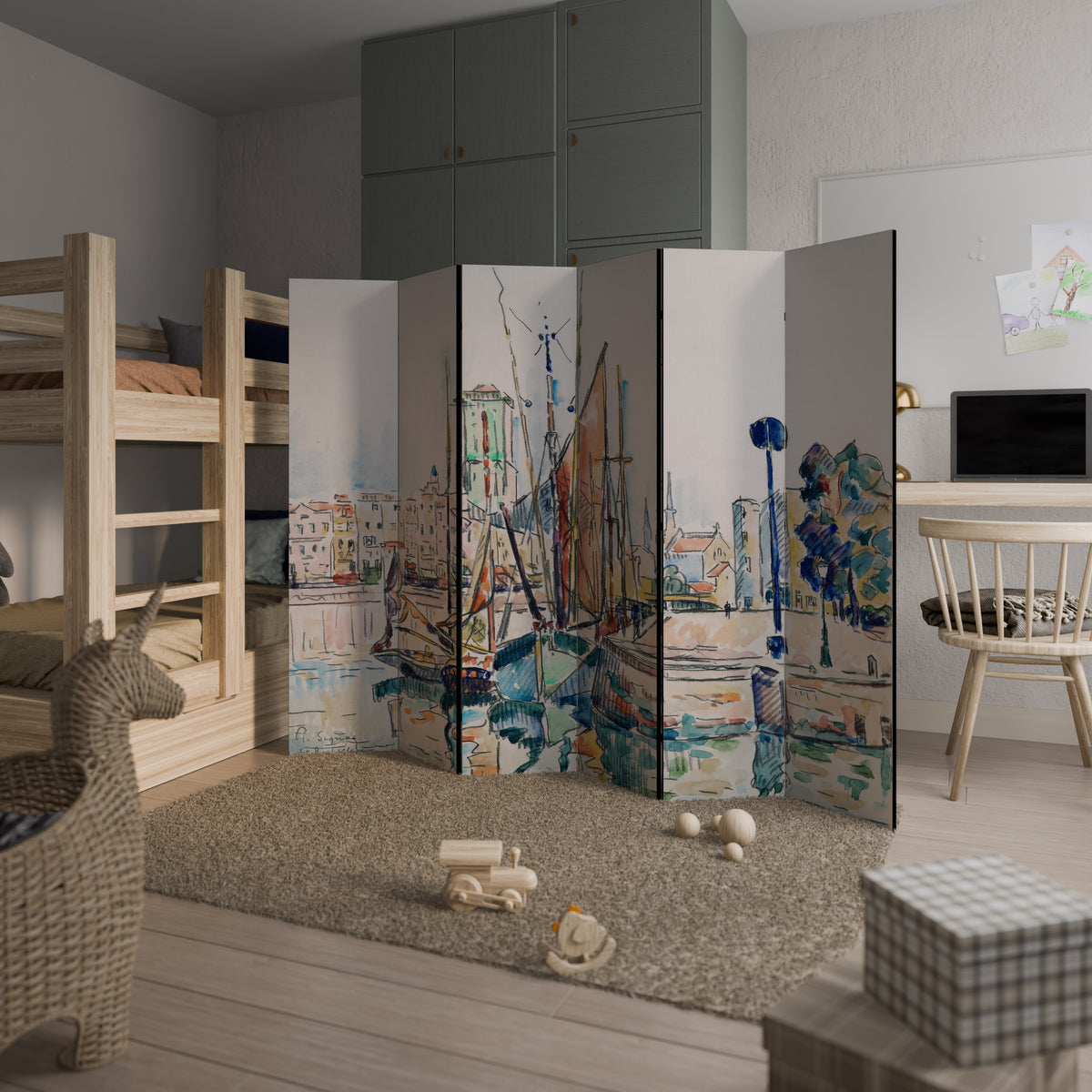 LA ROCHELLE Biombo de 6 Painéis