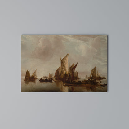 SAILS IN SERENITY Horizontal Canvas Print