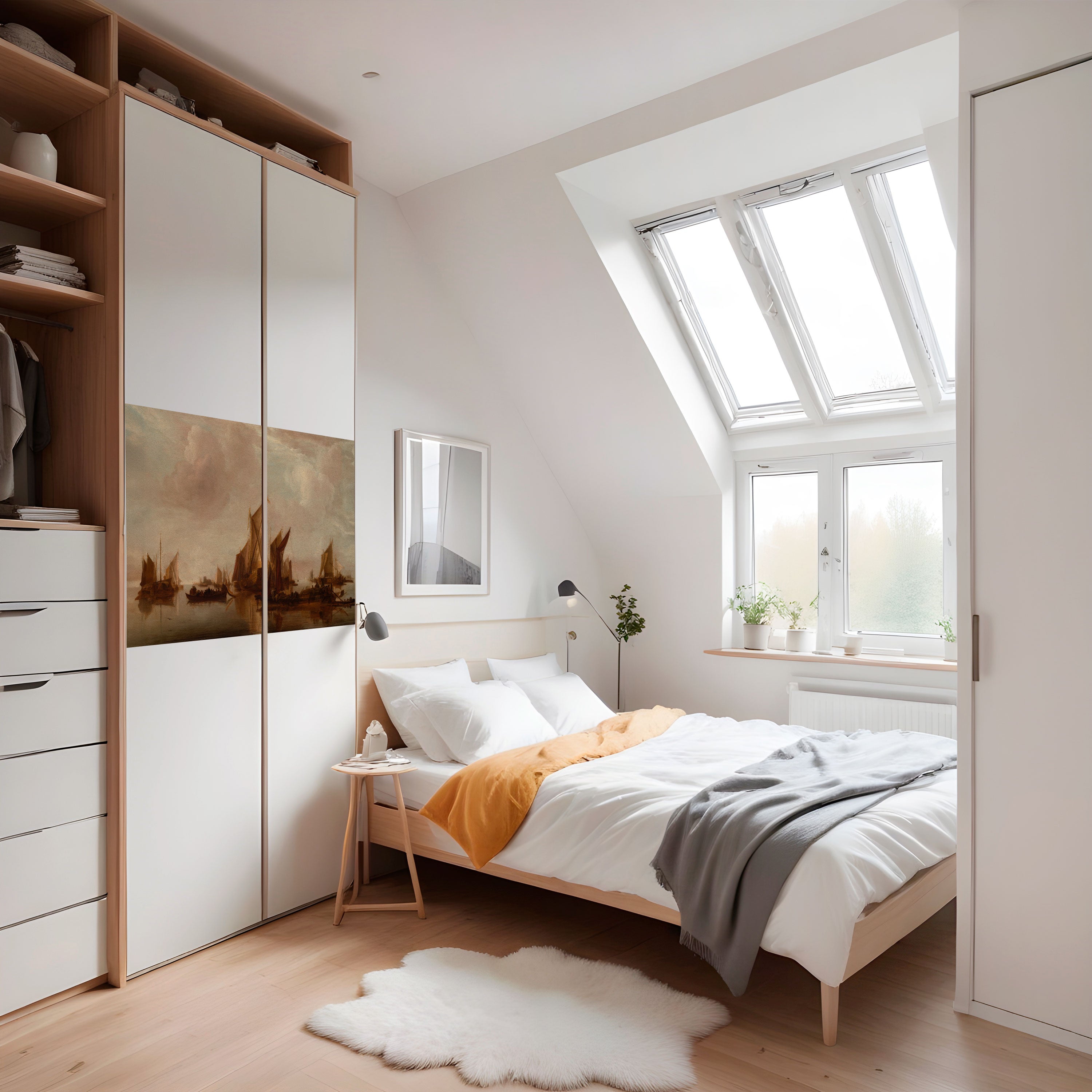 SAILS IN SERENITY Peel and Stick Horizontal Poster