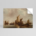 SAILS IN SERENITY Peel and Stick Horizontal Poster