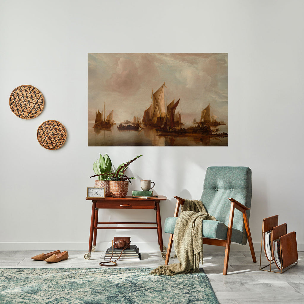 SAILS IN SERENITY Peel and Stick Horizontal Poster