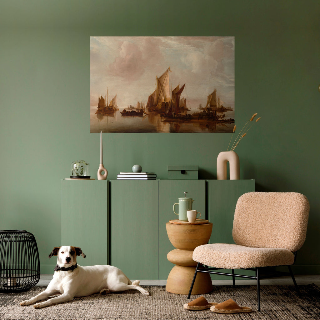 SAILS IN SERENITY Peel and Stick Horizontal Poster