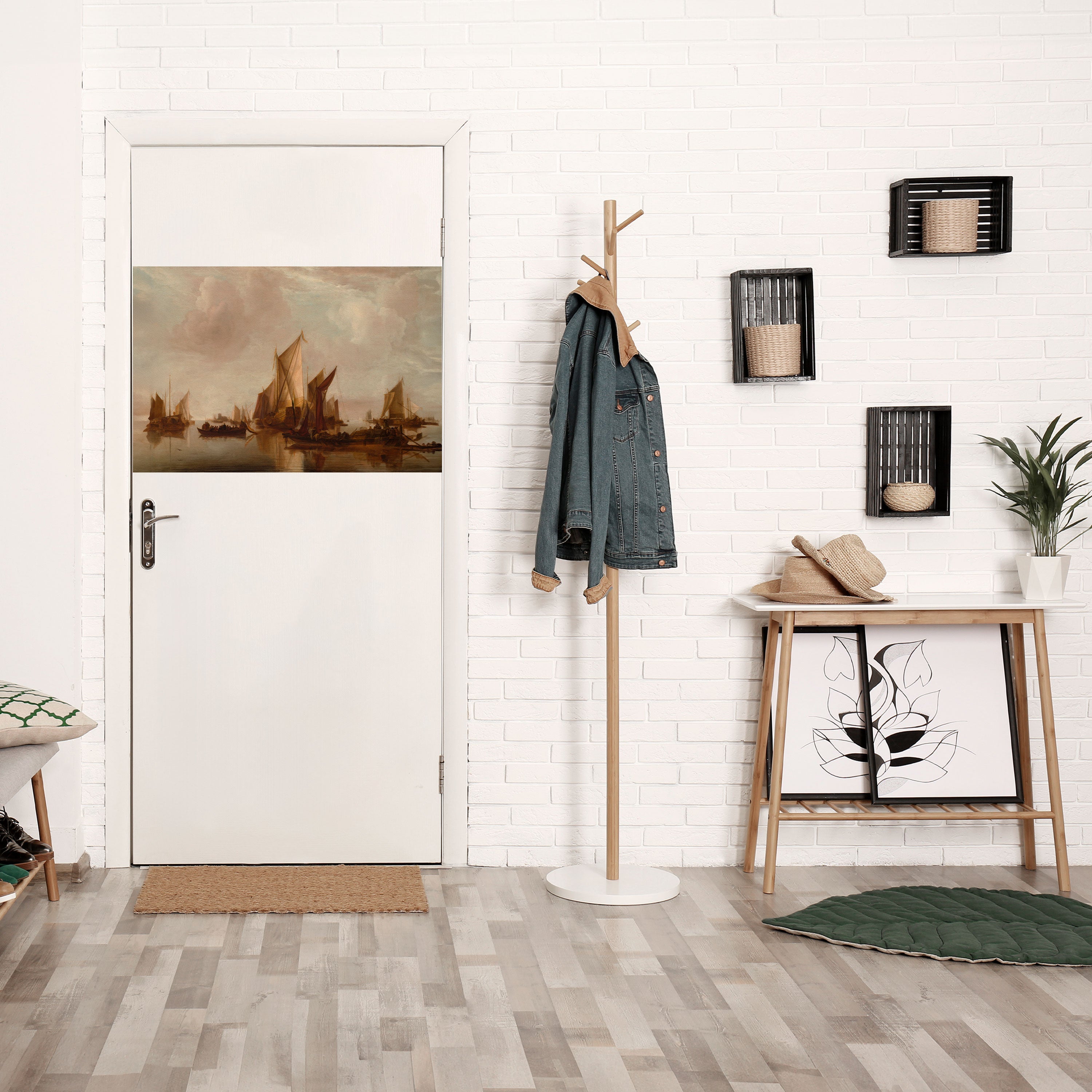 SAILS IN SERENITY Peel and Stick Horizontal Poster