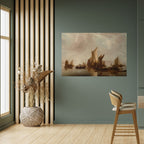 SAILS IN SERENITY Peel and Stick Horizontal Poster