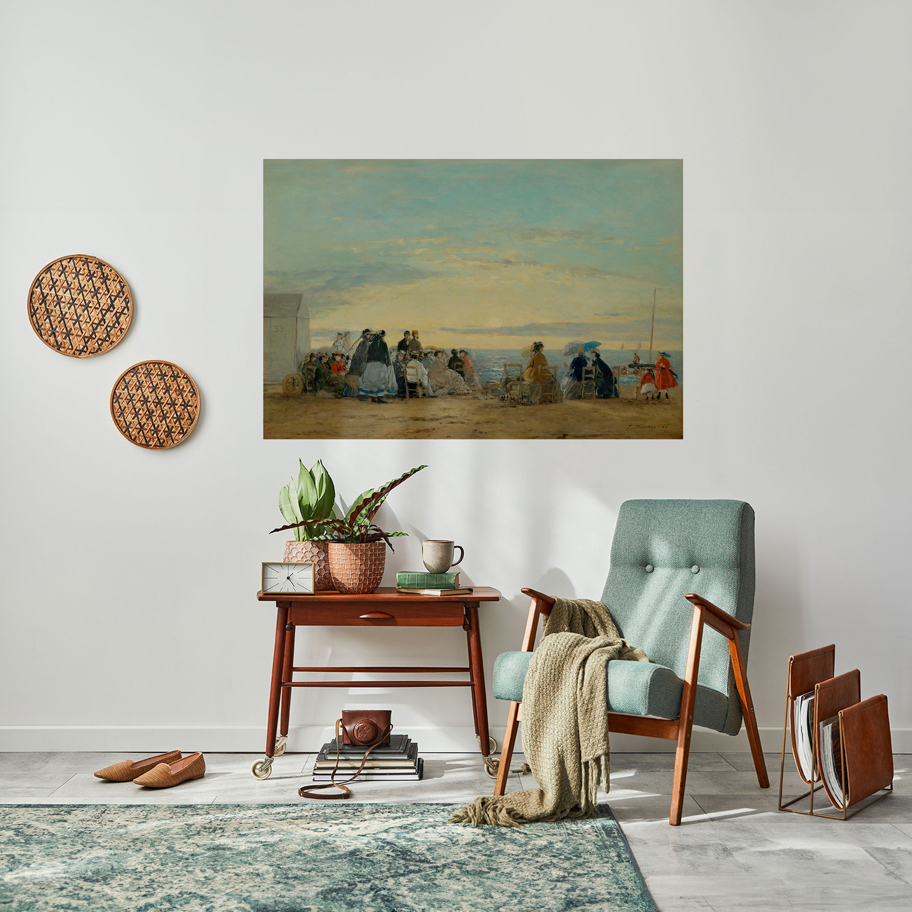 CHARMING COASTAL MOMENTS Peel and Stick Horizontal Poster