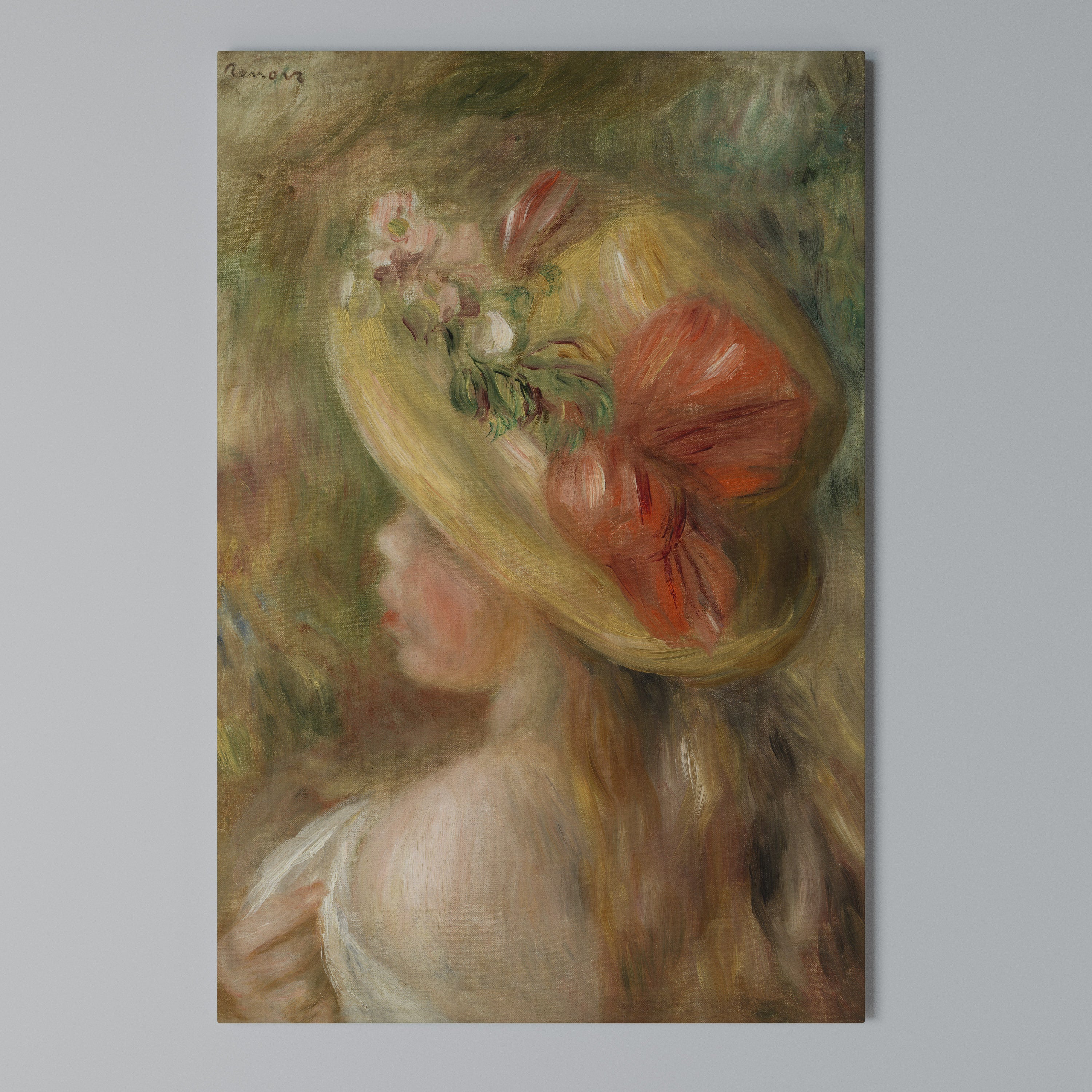 HAT OF PETALS Quadro em tela vertical