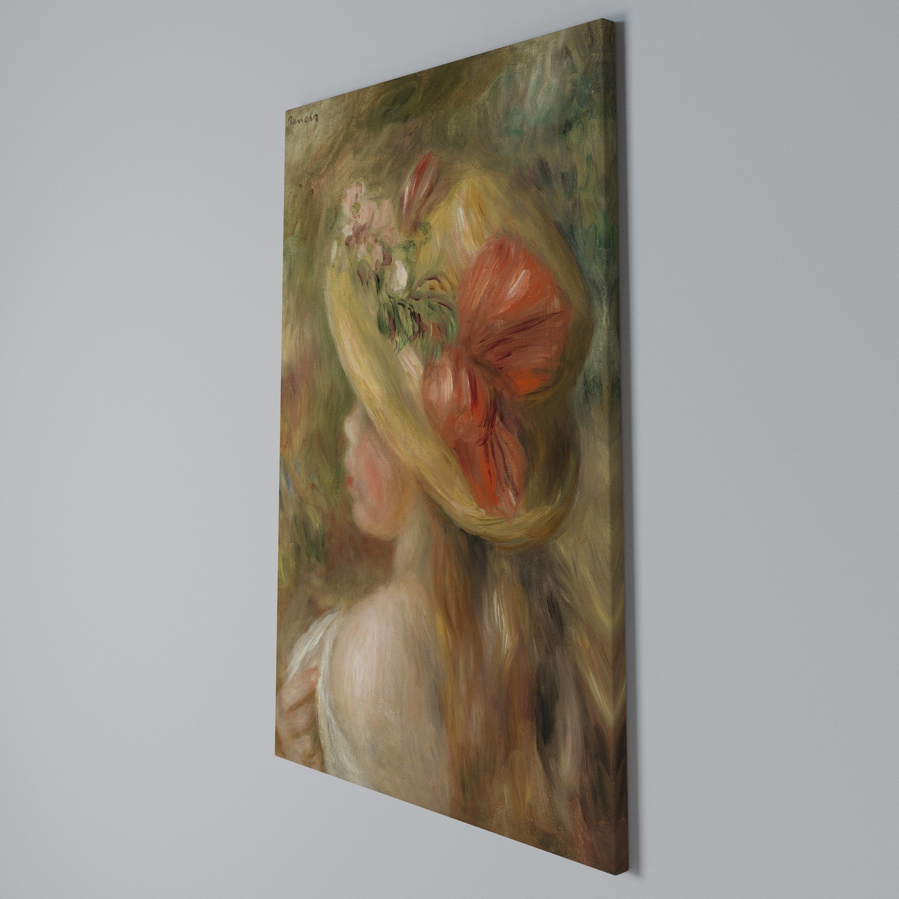 HAT OF PETALS Quadro em tela vertical