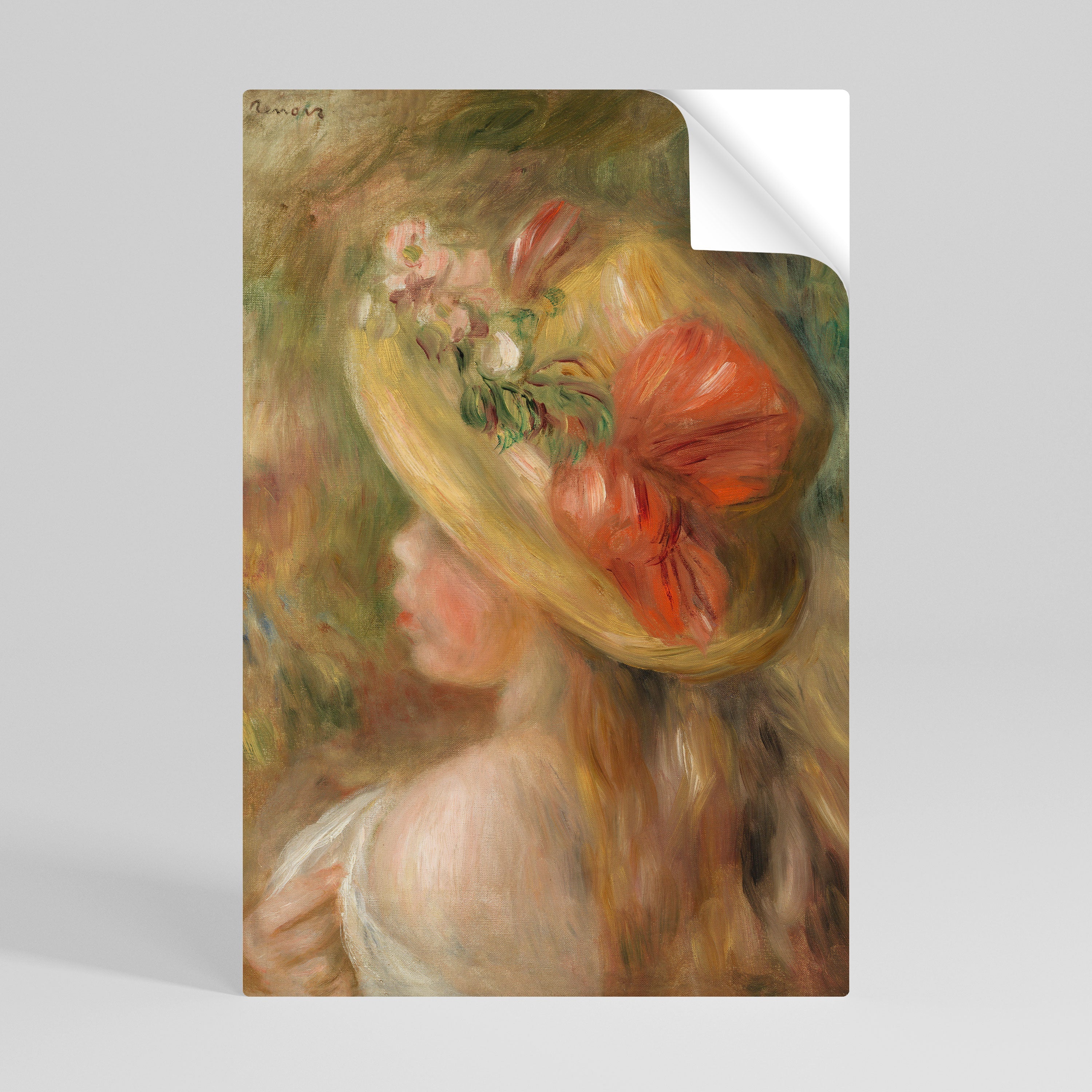 HAT OF PETALS Peel and Stick Vertical Poster