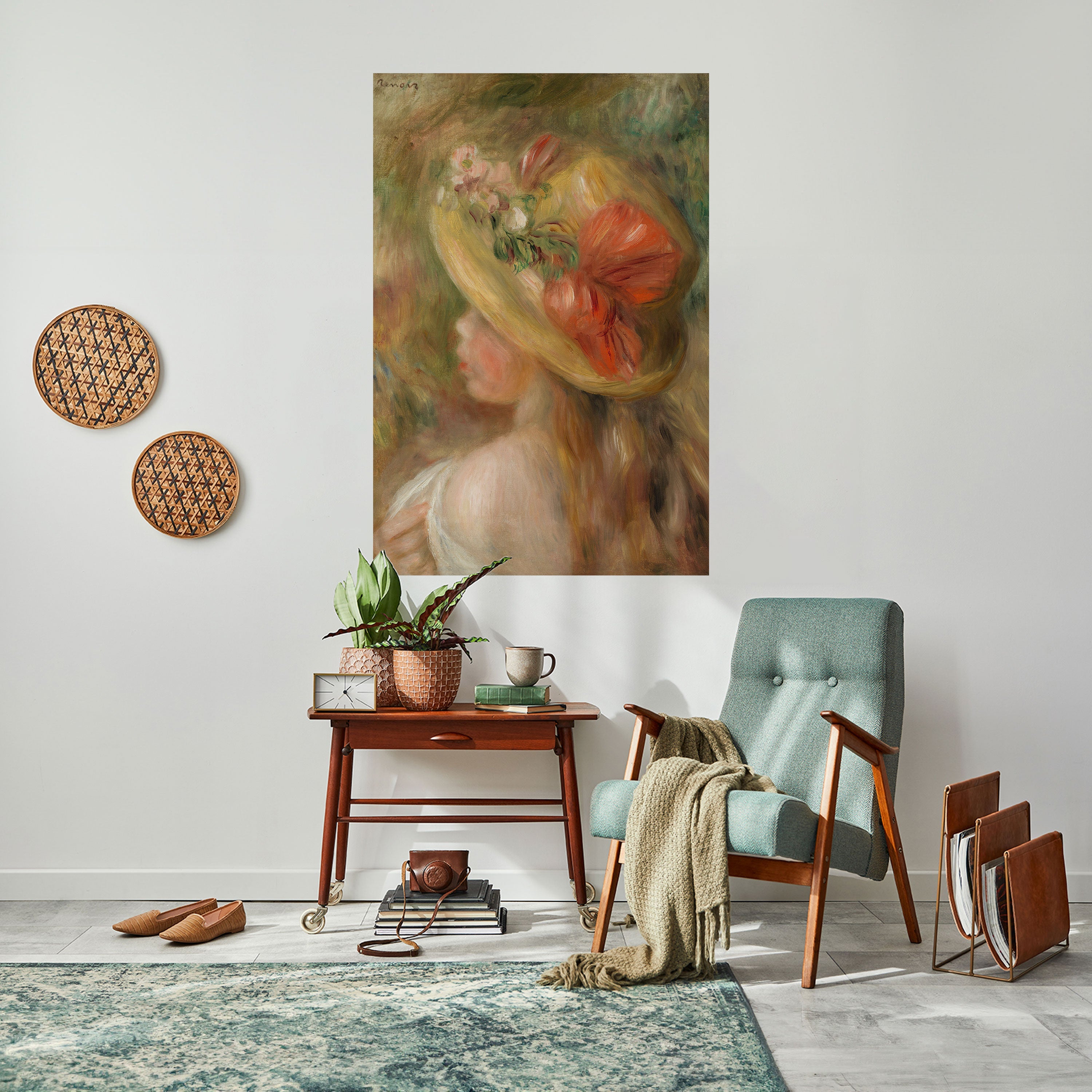 HAT OF PETALS Peel and Stick Vertical Poster