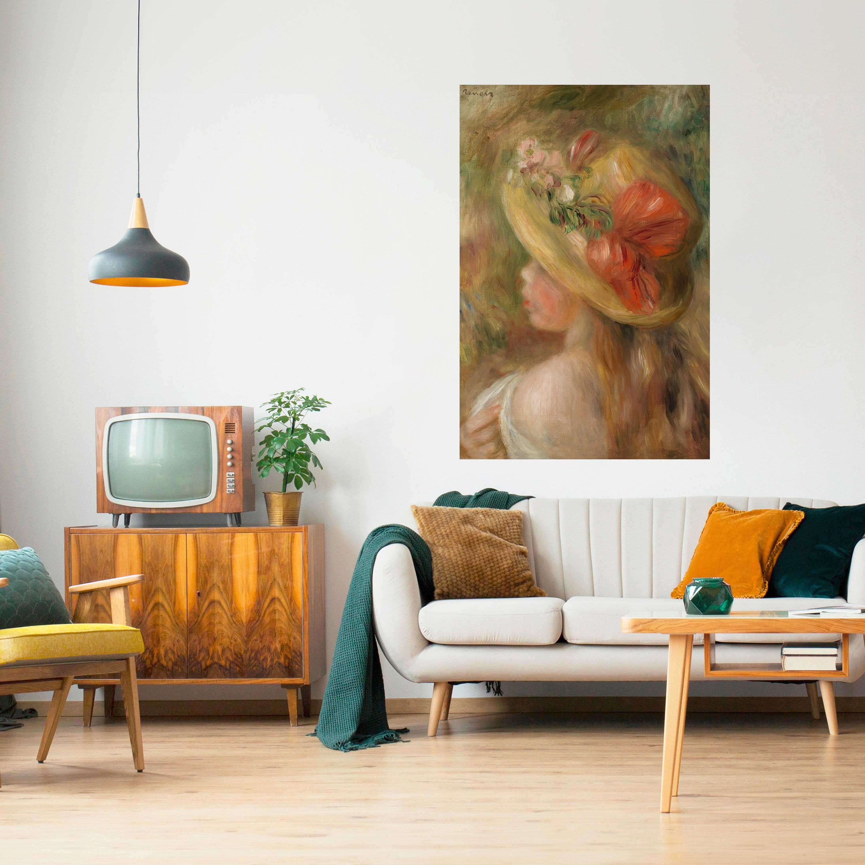 HAT OF PETALS Peel and Stick Vertical Poster