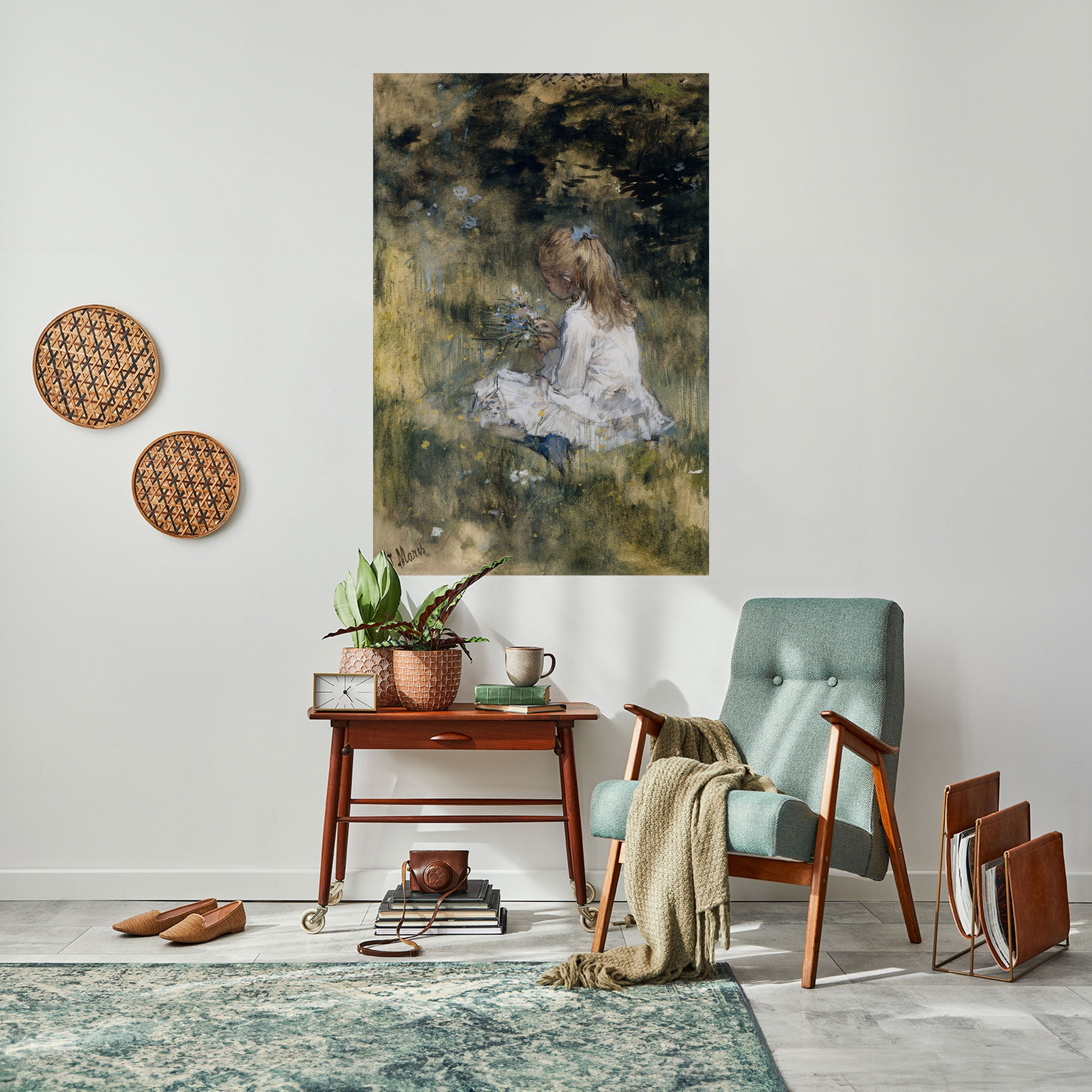 GATHERING SERENITY Peel and Stick Vertical Poster