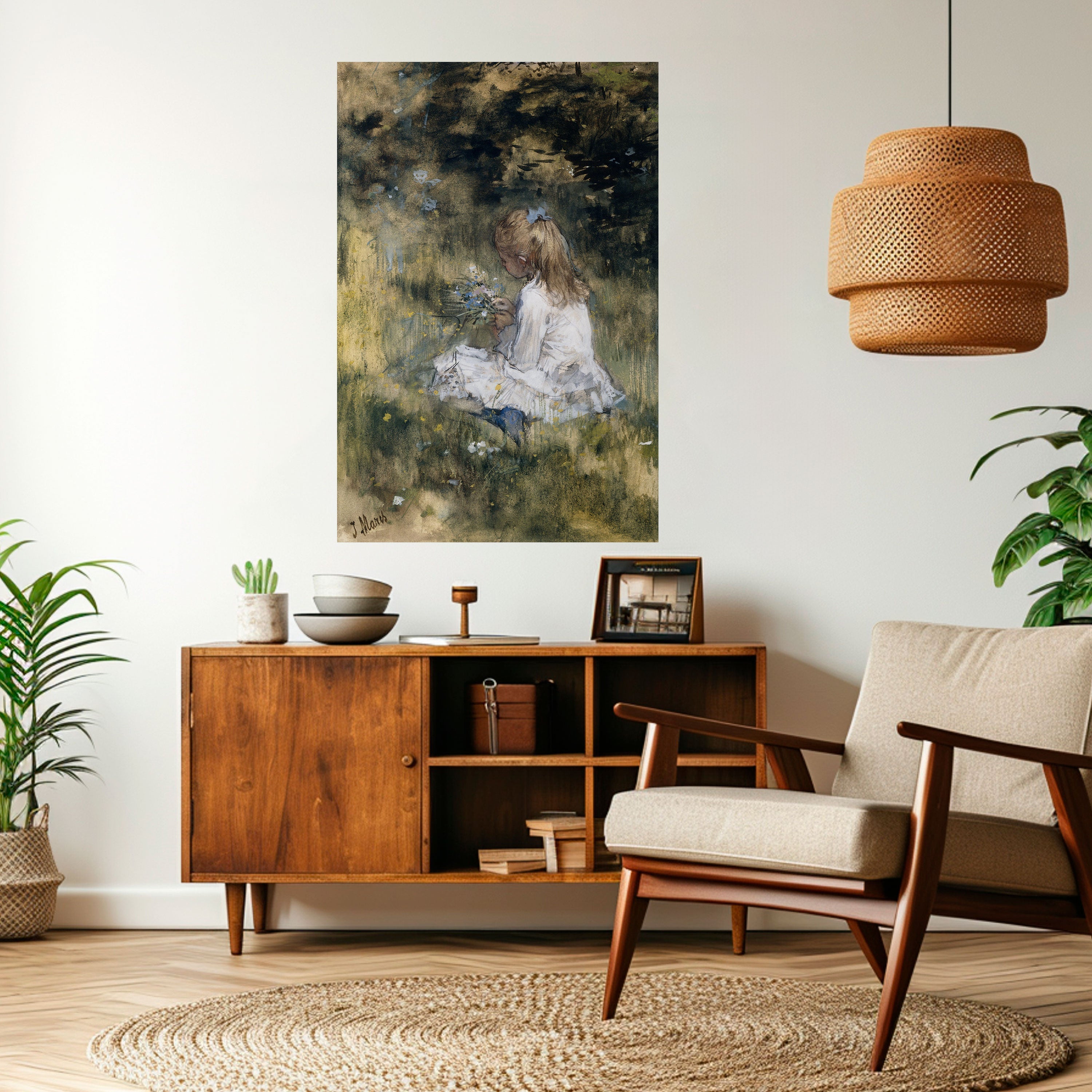 GATHERING SERENITY Peel and Stick Vertical Poster