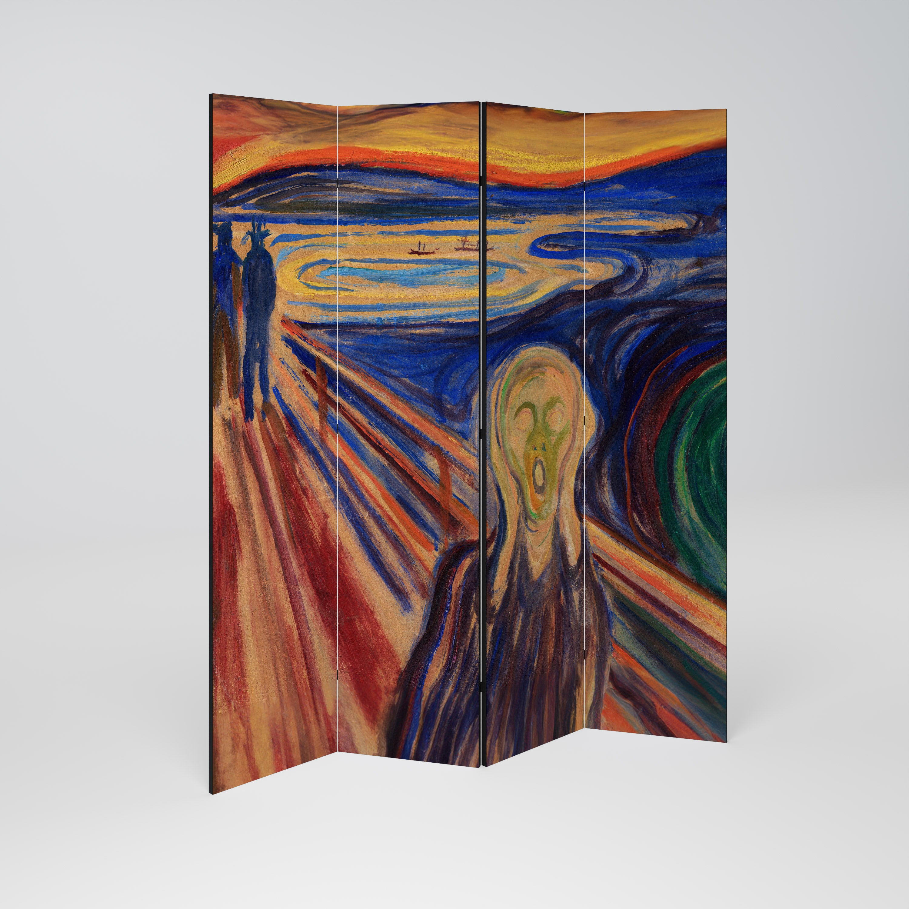 THE SCREAM Biombo de 4 Painéis