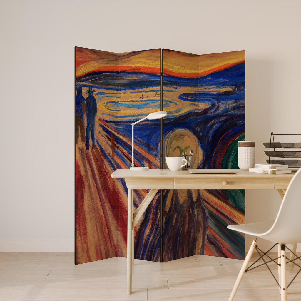 THE SCREAM Decorative 4-Panel Room Divider
