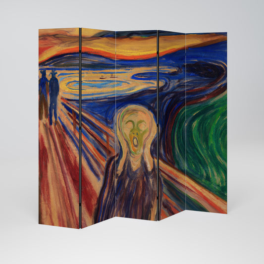 THE SCREAM Biombo de 5 Painéis