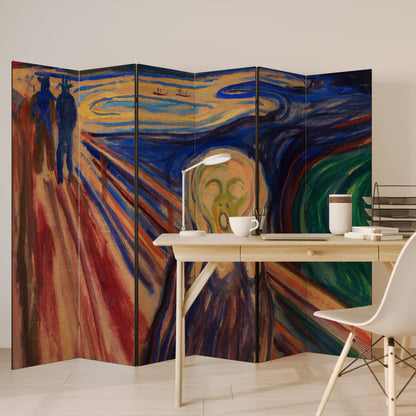 THE SCREAM Biombo de 6 Painéis