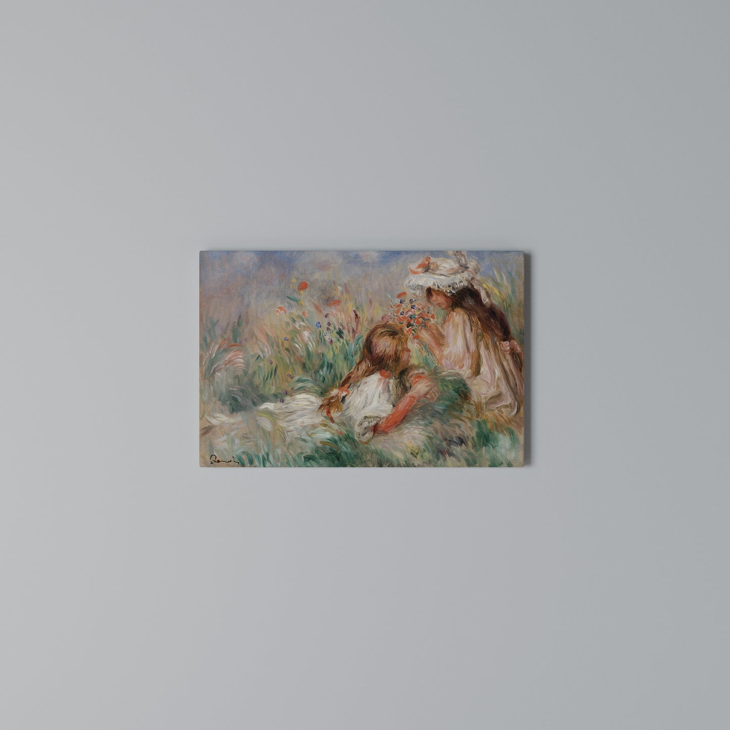 GIRLS IN THE GRASS Horizontal Canvas Print