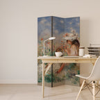 GIRLS IN THE GRASS Decorative 3-Panel Room Divider