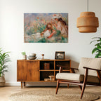 GIRLS IN THE GRASS Peel and Stick Horizontal Poster