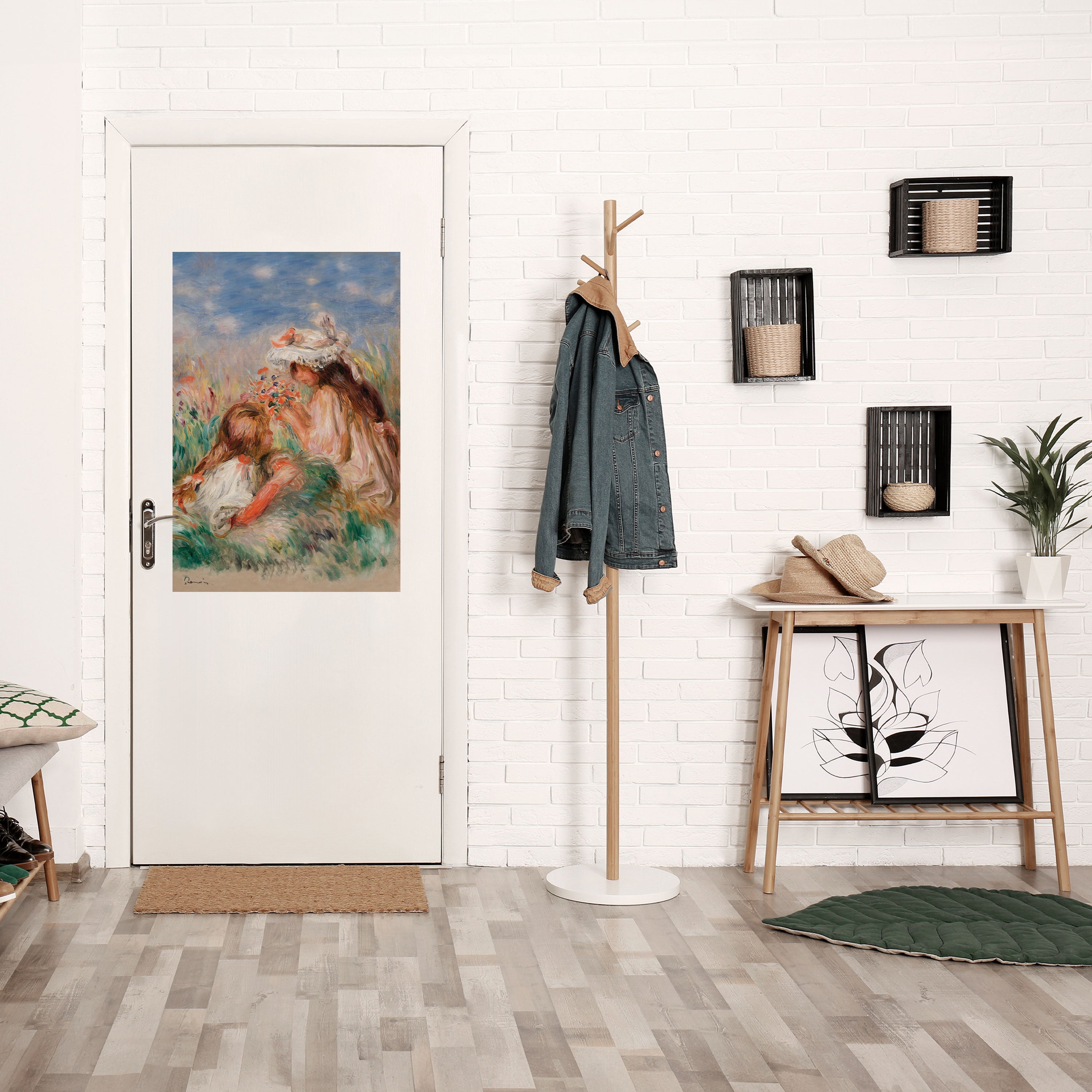 GIRLS IN THE GRASS Poster Vertical Autocolante