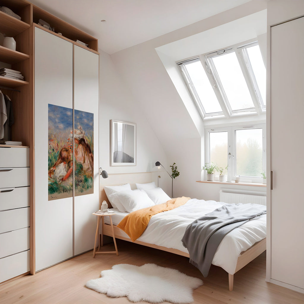 GIRLS IN THE GRASS Poster Vertical Autocolante