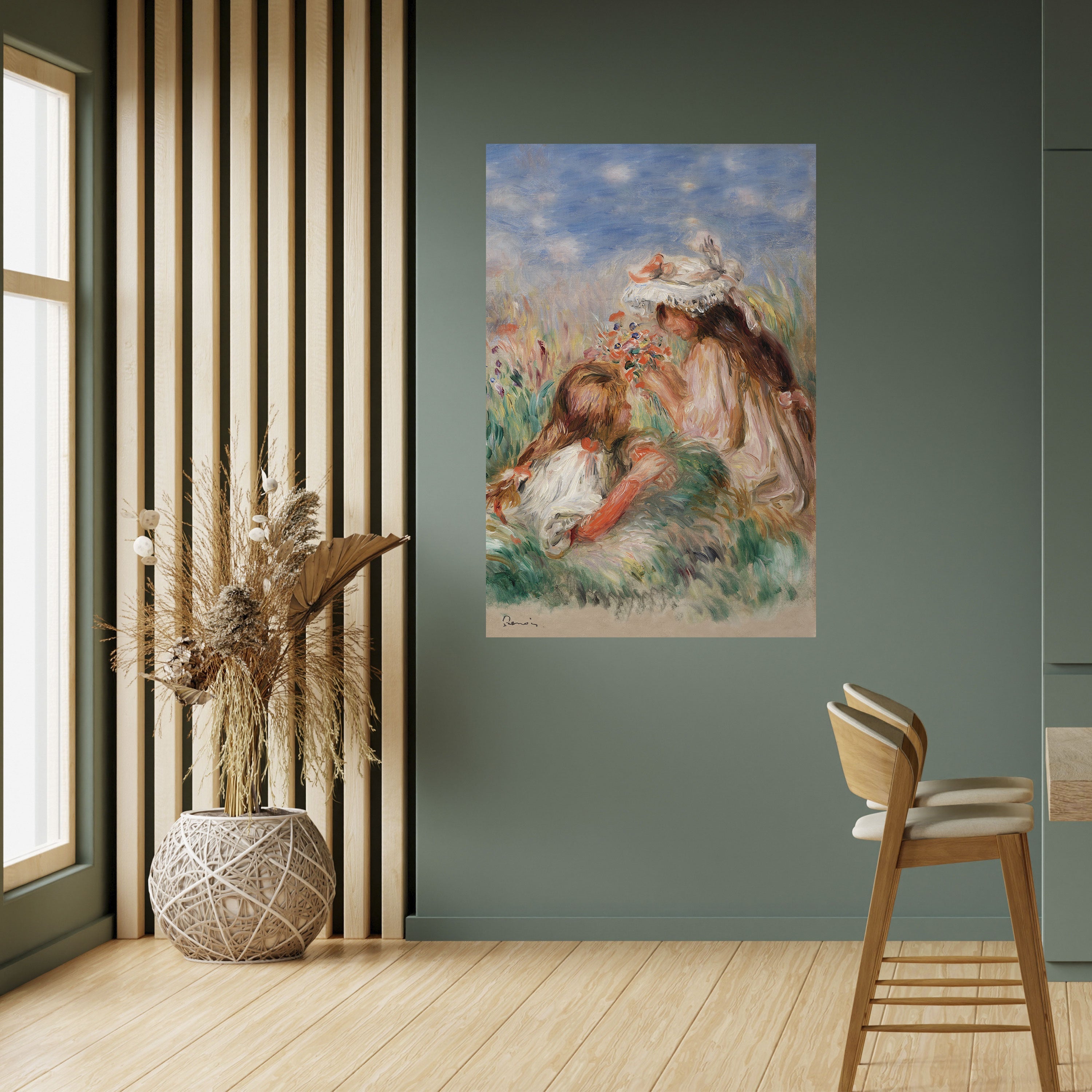 GIRLS IN THE GRASS Poster Vertical Autocolante