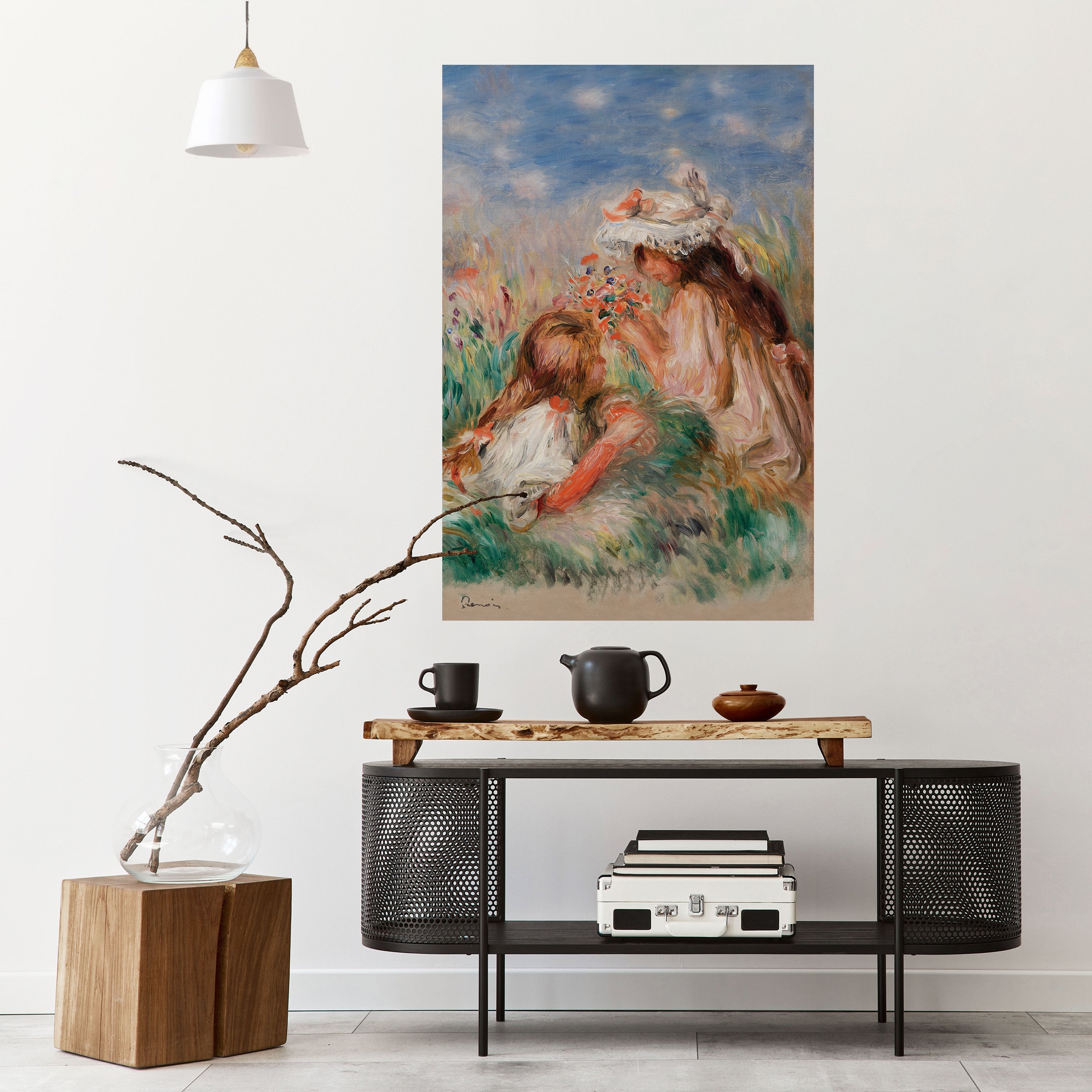 GIRLS IN THE GRASS Poster Vertical Autocolante