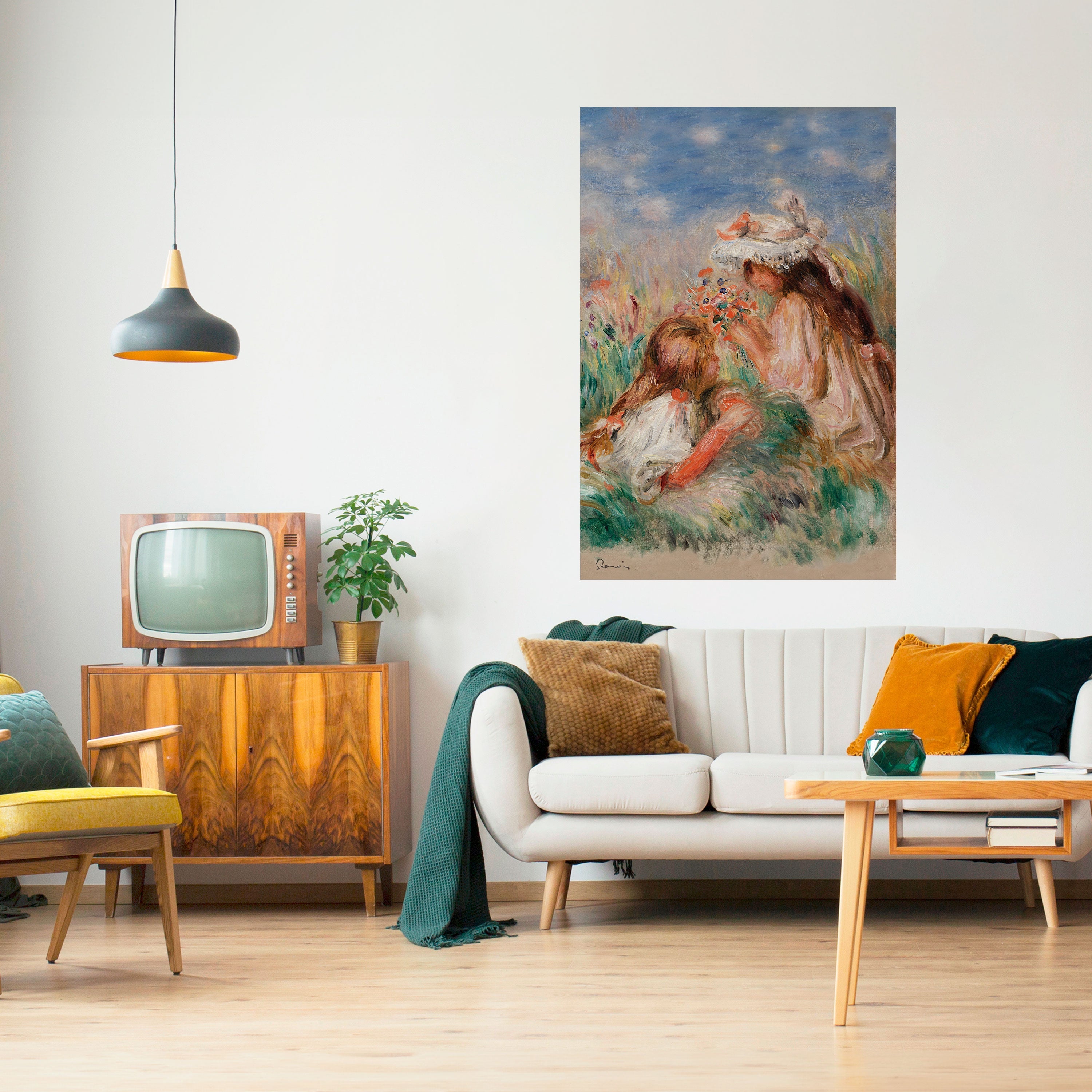 GIRLS IN THE GRASS Poster Vertical Autocolante