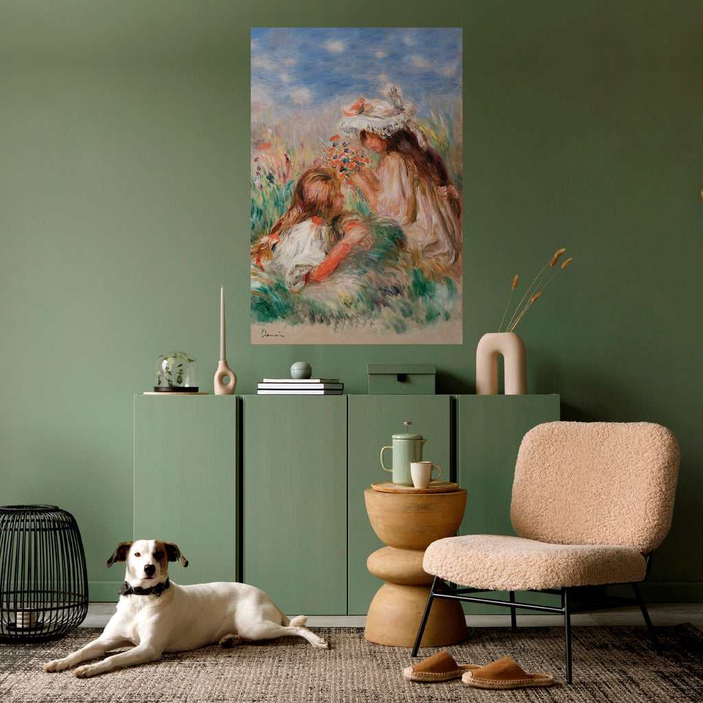 GIRLS IN THE GRASS Poster Vertical Autocolante