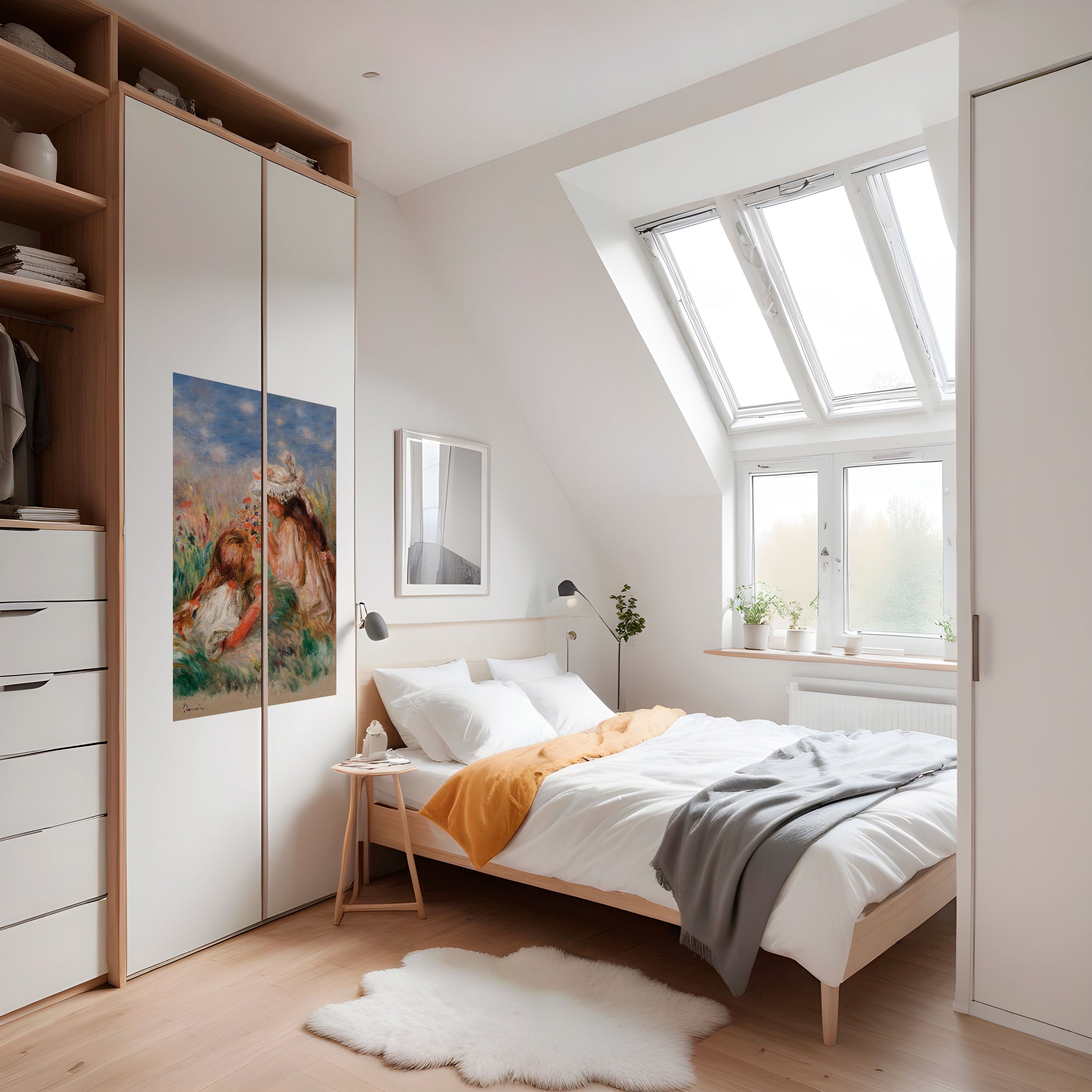 GIRLS IN THE GRASS Poster Vertical Autocolante