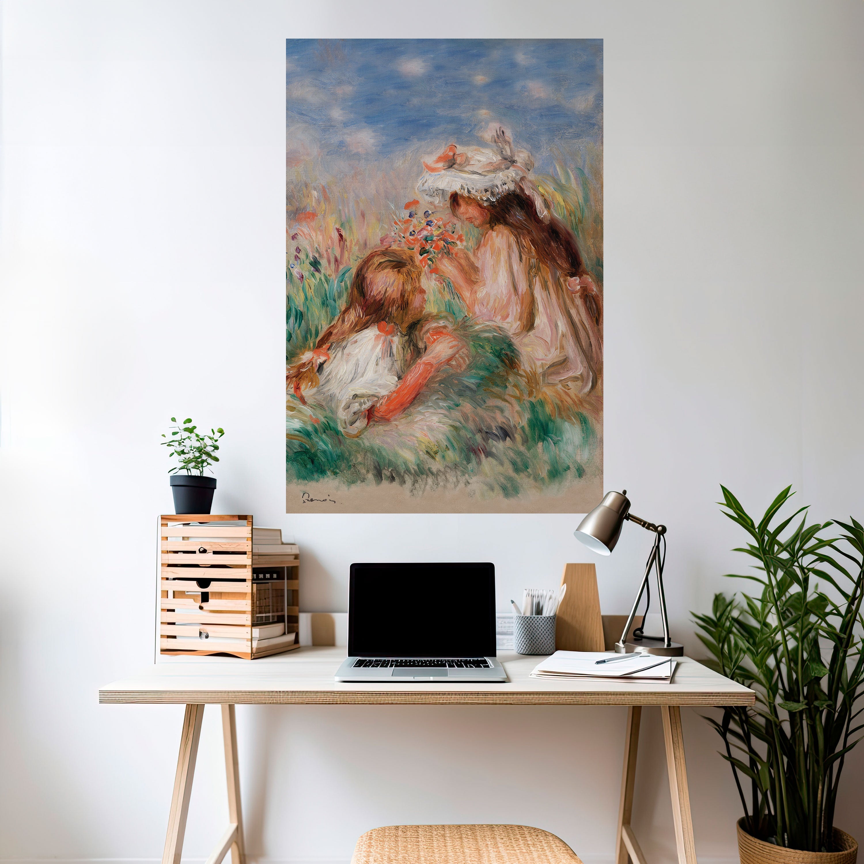 GIRLS IN THE GRASS Poster Vertical Autocolante