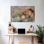 GIRLS IN THE GRASS Peel and Stick Horizontal Poster