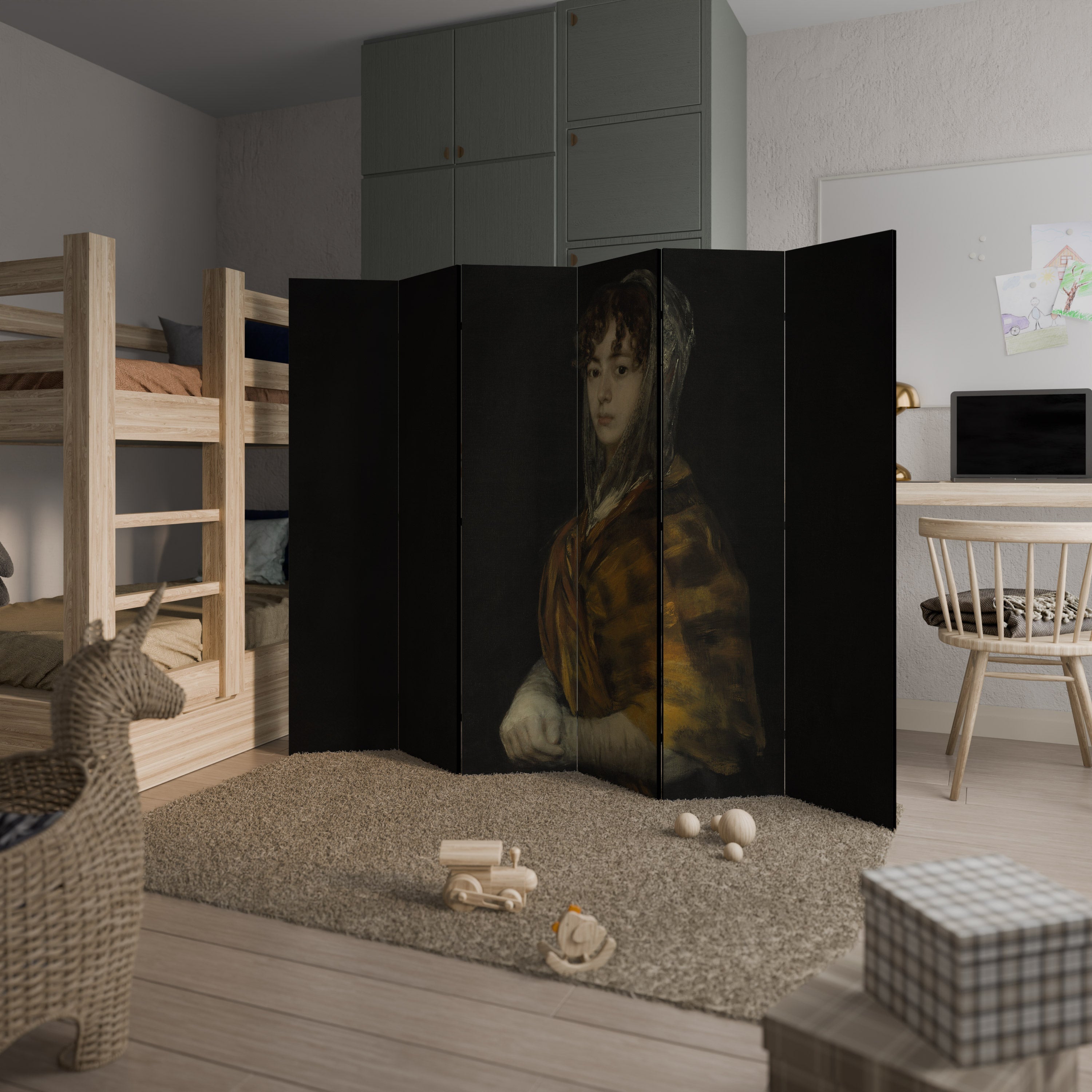 WHISPERS OF HISTORY Biombo Decorativo de 6 Painéis