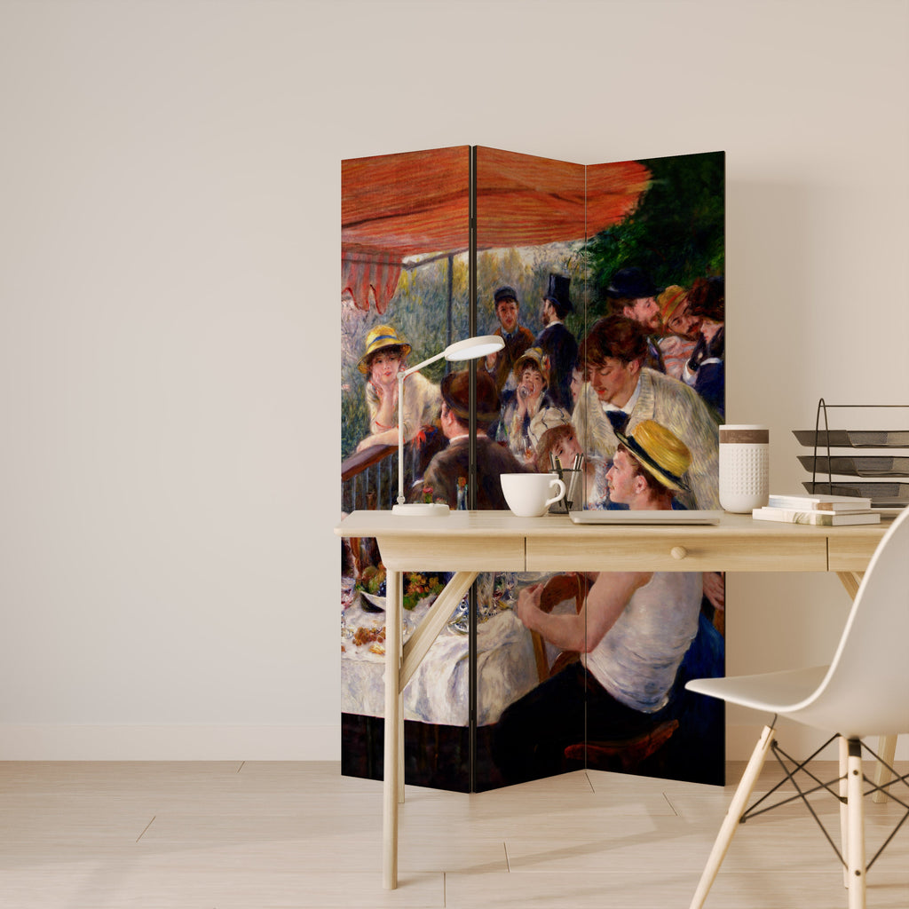 LUNCHEON OF THE BOATING PARTY Biombo Decorativo de 3 Painéis
