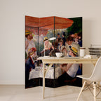 LUNCHEON OF THE BOATING PARTY Biombo Decorativo de 4 Painéis