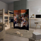 LUNCHEON OF THE BOATING PARTY Biombo Decorativo de 4 Painéis