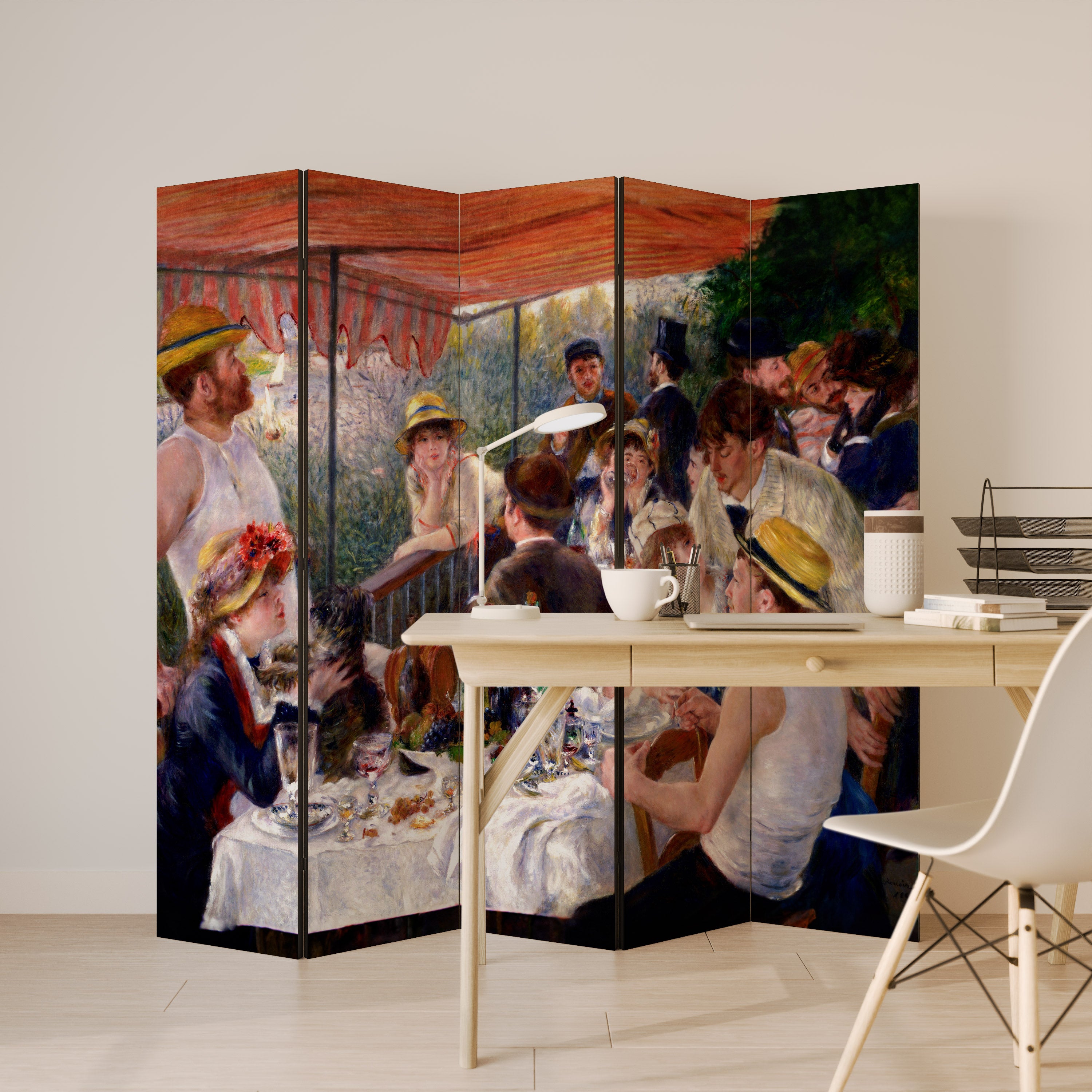 LUNCHEON OF THE BOATING PARTY 5-Panel Room Divider