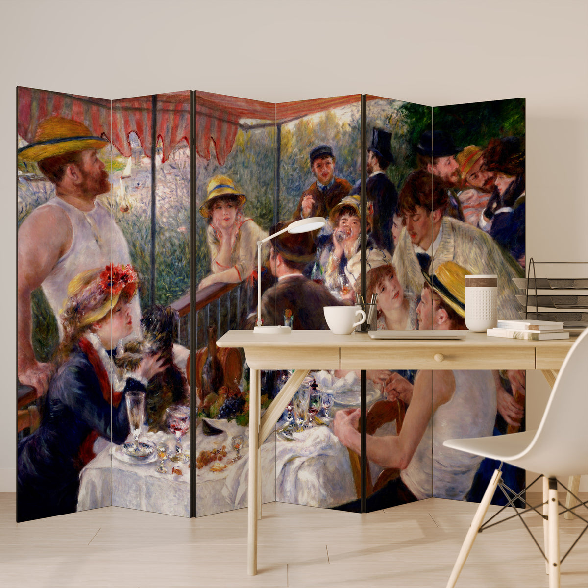 LUNCHEON OF THE BOATING PARTY 6-Panel Room Divider