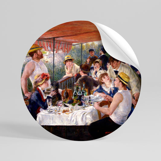 LUNCHEON OF THE BOATING PARTY Autocolante Redondo Removível