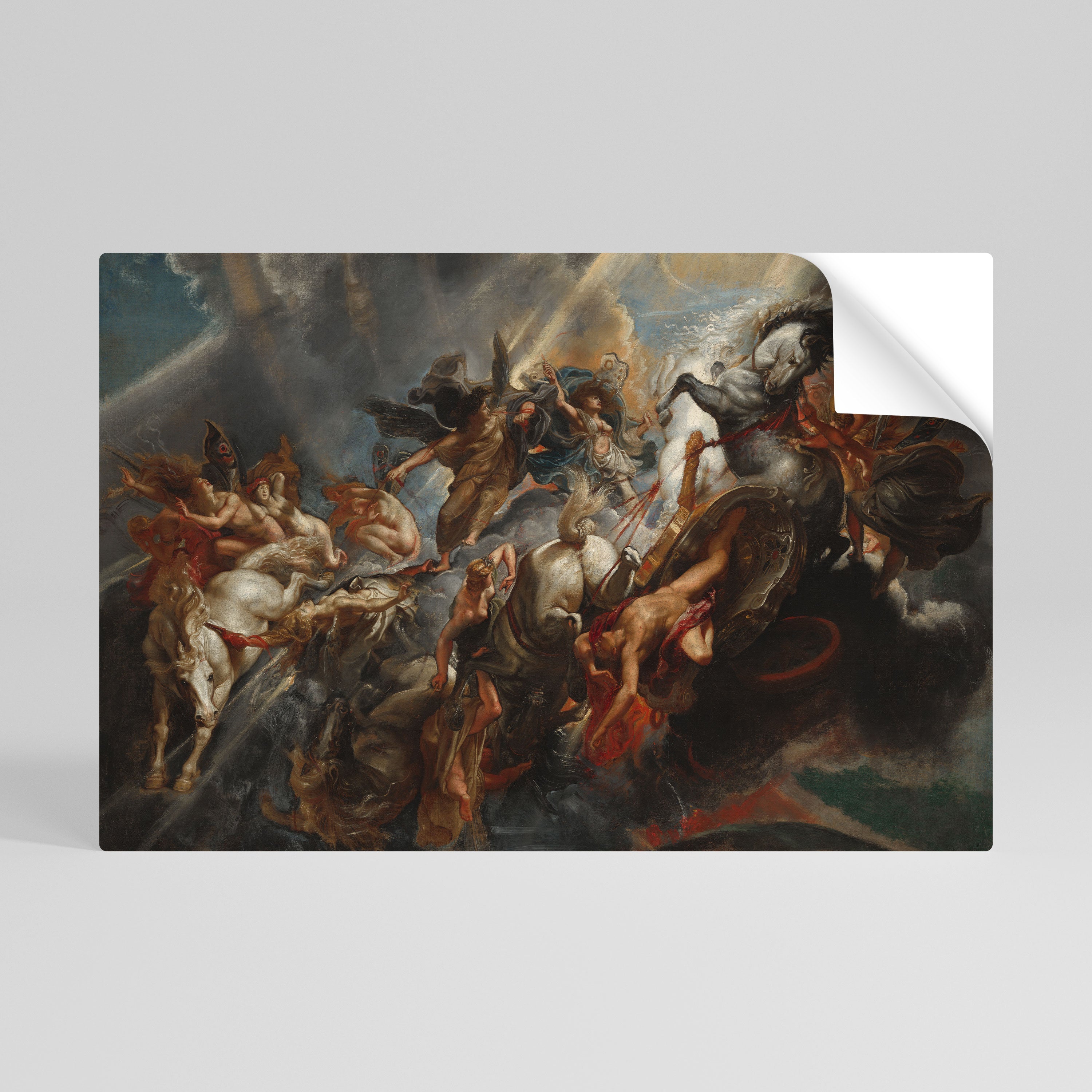 FURY IN MOTION Peel and Stick Horizontal Poster