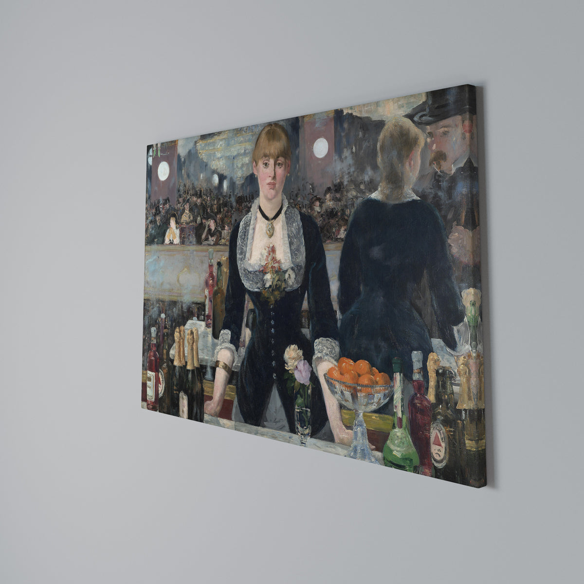 SHADOWS AT THE BAR Horizontal Canvas Print