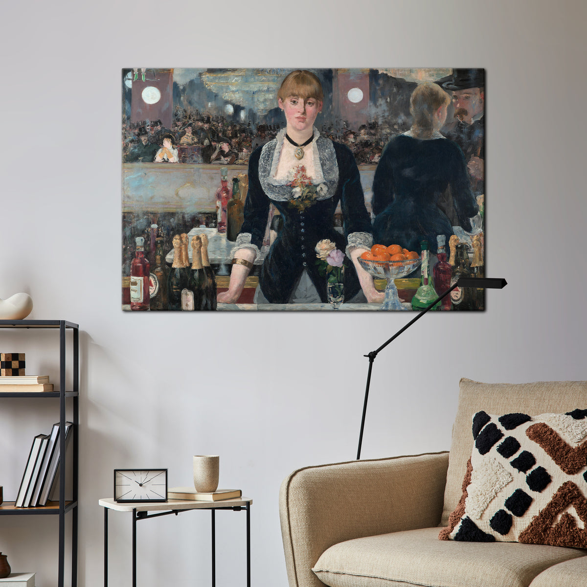 SHADOWS AT THE BAR Horizontal Canvas Print
